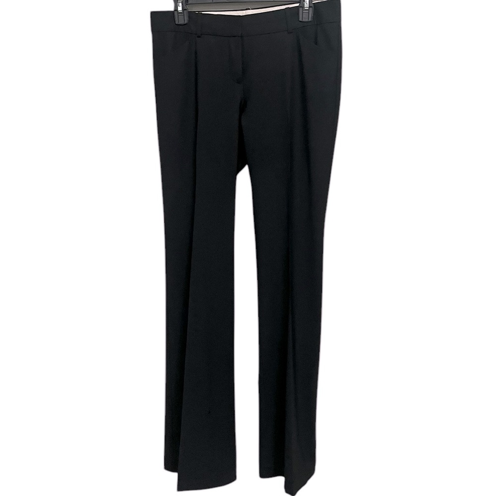 THEORY Black Wool Wide Leg Mid Rise Trousers Women’s Size 6